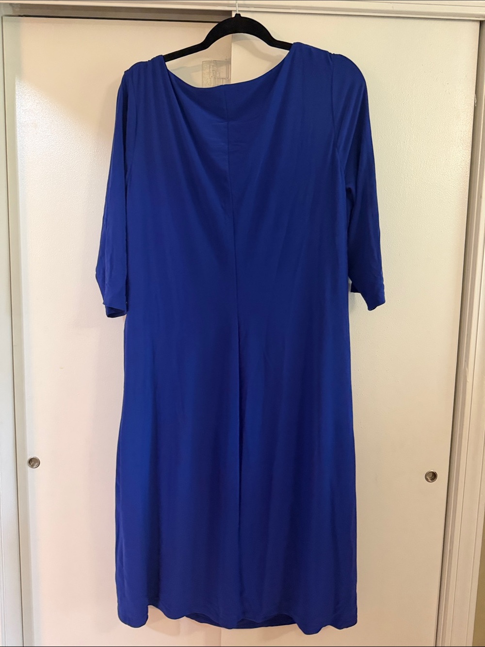 Ralph Lauren Cowl-Neck Midi Dress in Royal Blue - Picture 4 of 6